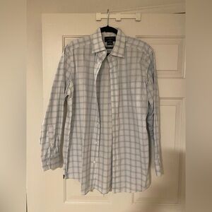 Black Brown Men’s Dress Shirt - Blue